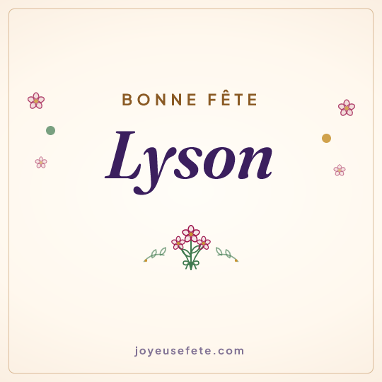 Image carrée « Bonne fête Lyson » pour WhatsApp