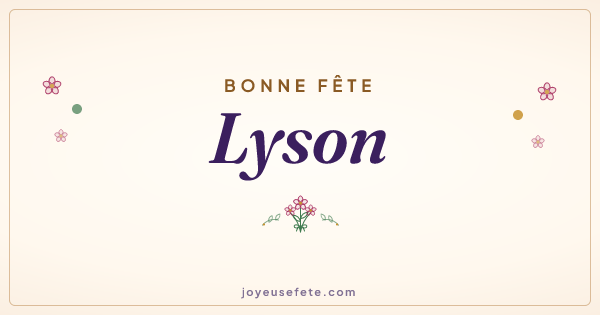 Image « Bonne fête Lyson » au format large