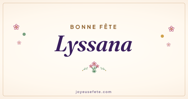 Image « Bonne fête Lyssana » au format large