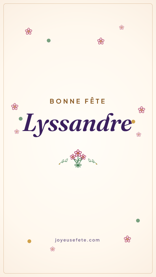Image « Bonne fête Lyssandre » au format story