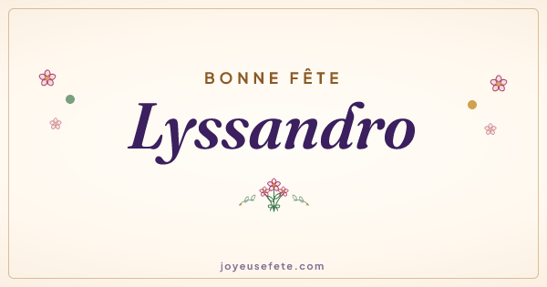 Image « Bonne fête Lyssandro » au format large