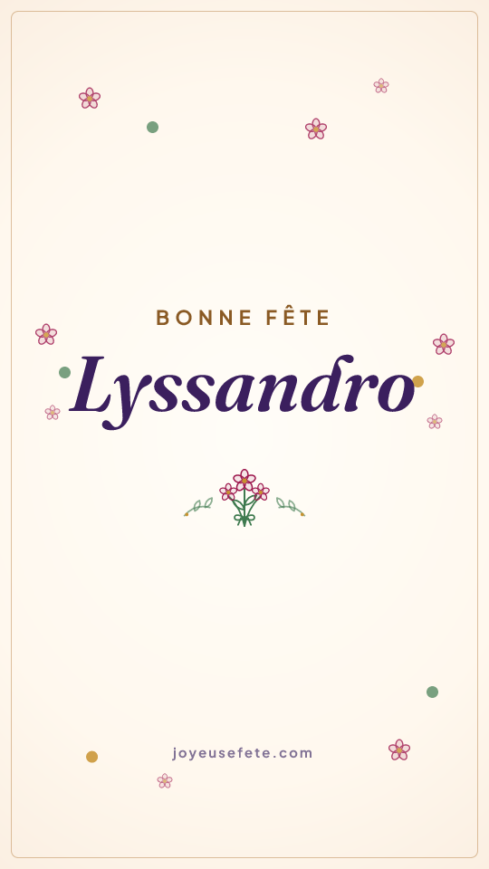 Image « Bonne fête Lyssandro » au format story