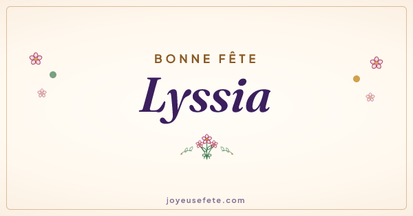 Image « Bonne fête Lyssia » au format large