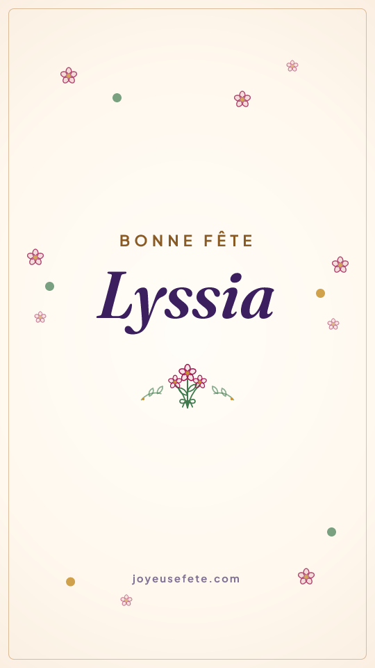 Image « Bonne fête Lyssia » au format story