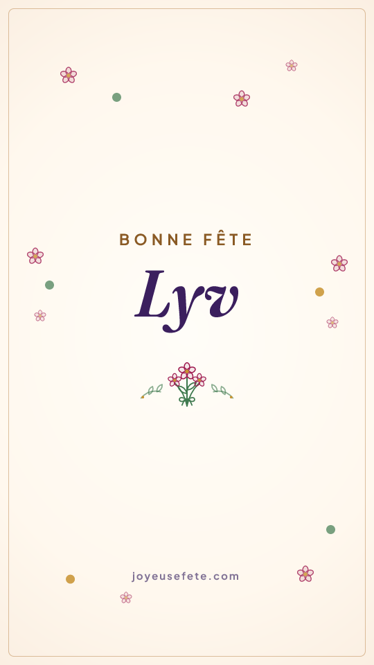 Image « Bonne fête Lyv » au format story