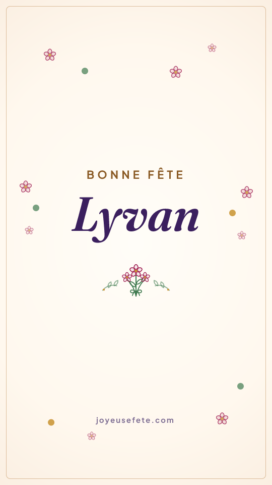 Image « Bonne fête Lyvan » au format story