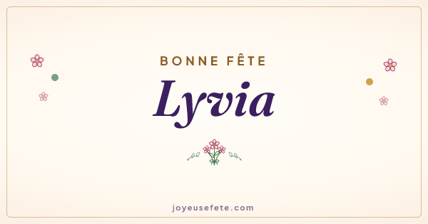 Image « Bonne fête Lyvia » au format large