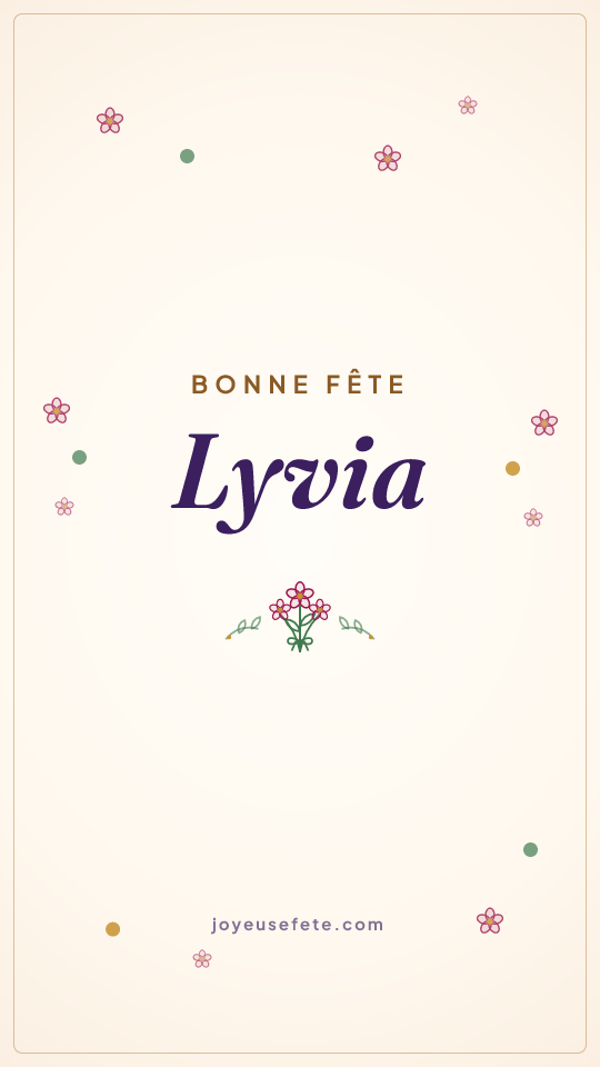 Image « Bonne fête Lyvia » au format story