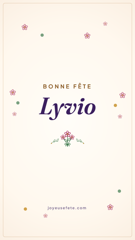 Image « Bonne fête Lyvio » au format story