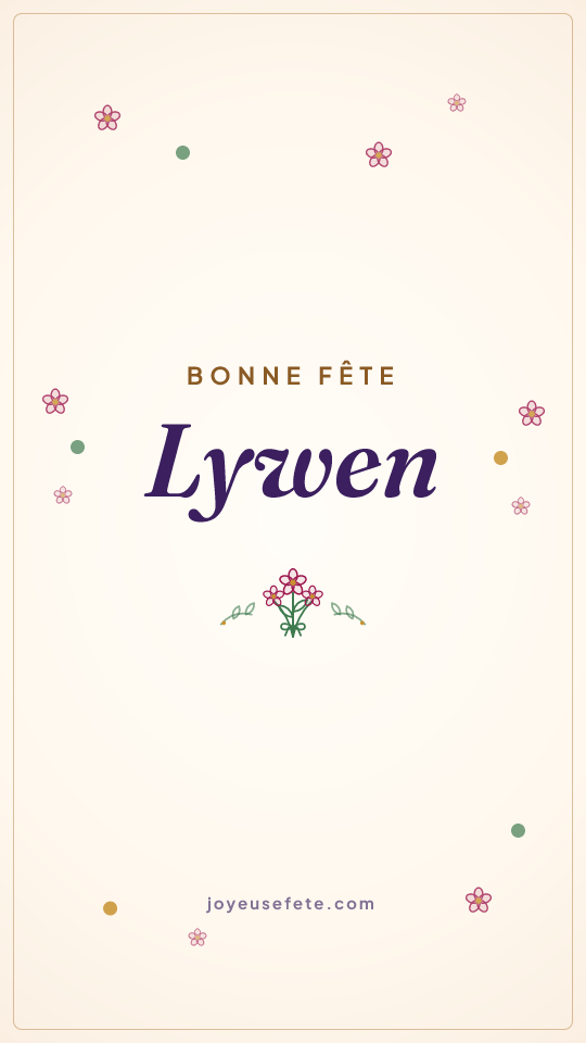 Image « Bonne fête Lywen » au format story