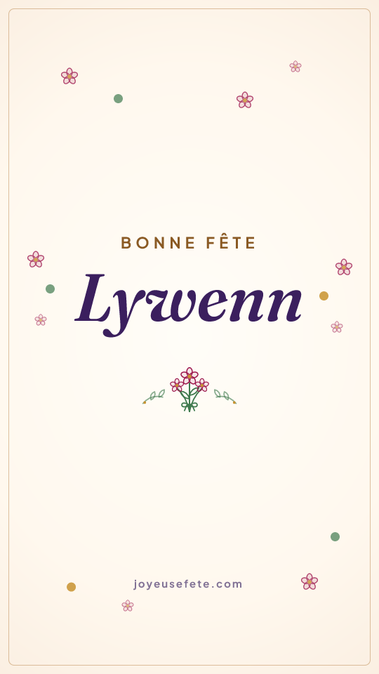 Image « Bonne fête Lywenn » au format story
