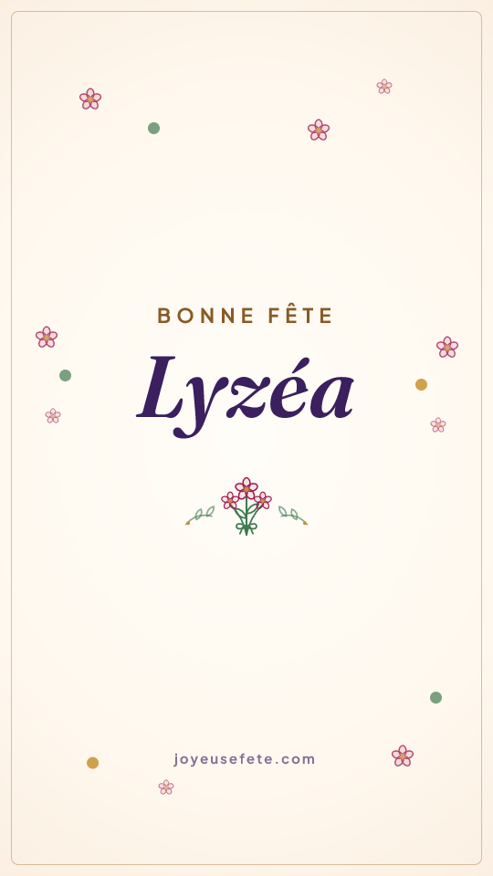 Image « Bonne fête Lyzéa » au format story