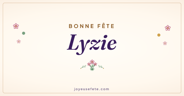Image « Bonne fête Lyzie » au format large