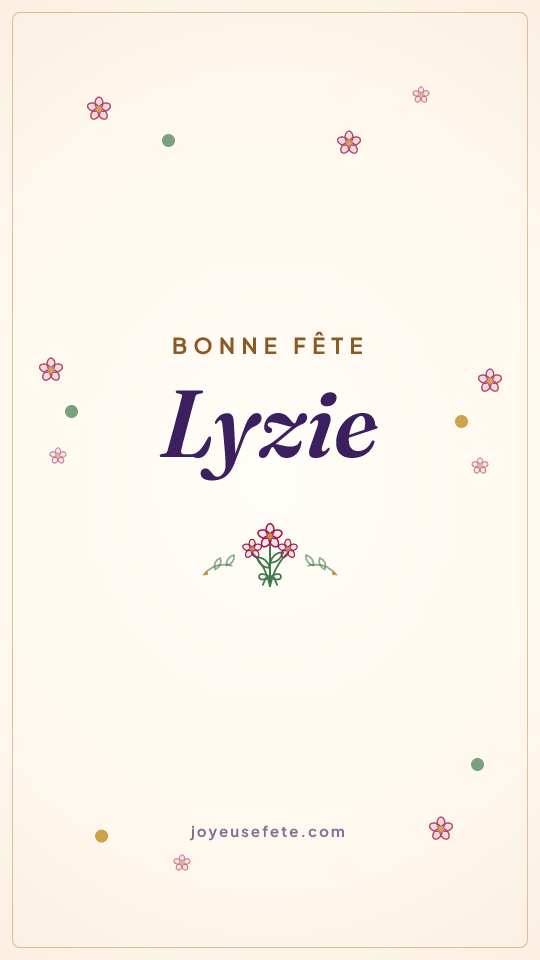 Image « Bonne fête Lyzie » au format story