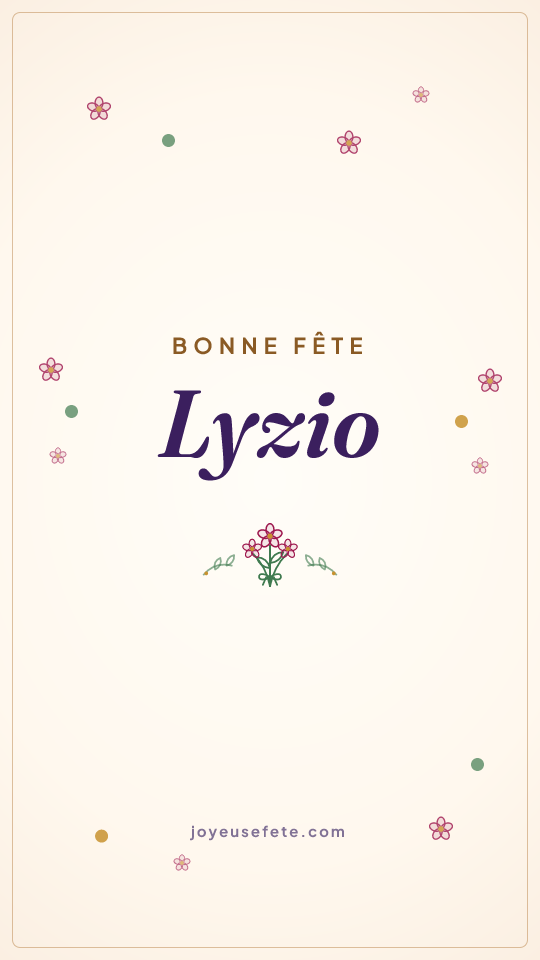 Image « Bonne fête Lyzio » au format story