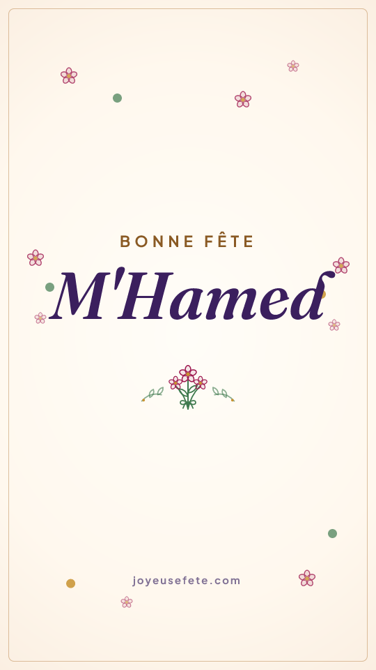 Image « Bonne fête M'Hamed » au format story