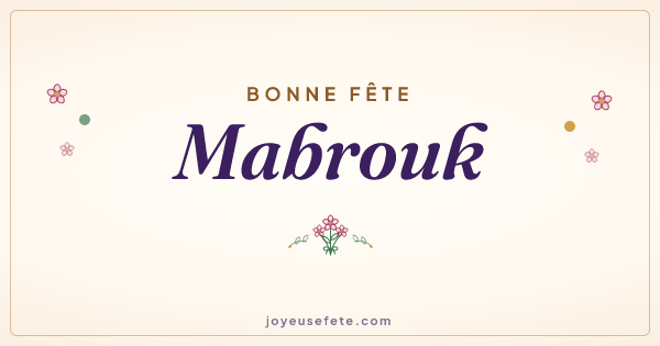 Image « Bonne fête Mabrouk » au format large