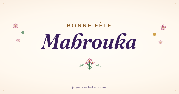 Image « Bonne fête Mabrouka » au format large