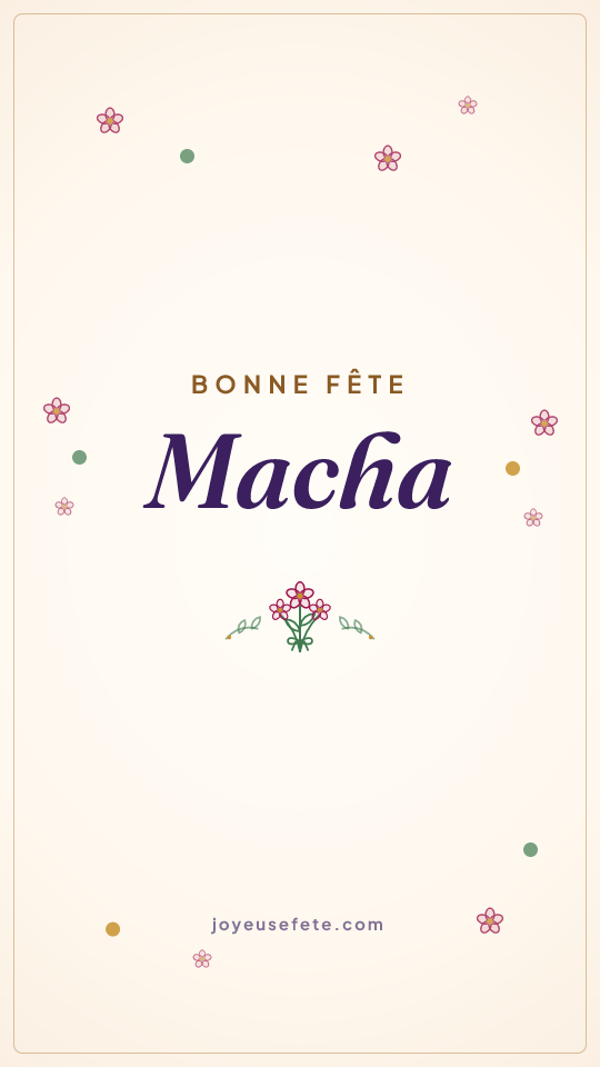 Image « Bonne fête Macha » au format story