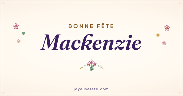 Image « Bonne fête Mackenzie » au format large