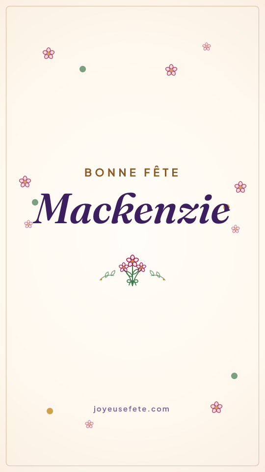 Image « Bonne fête Mackenzie » au format story