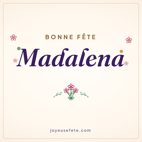 Image carrée « Bonne fête Madalena » pour WhatsApp