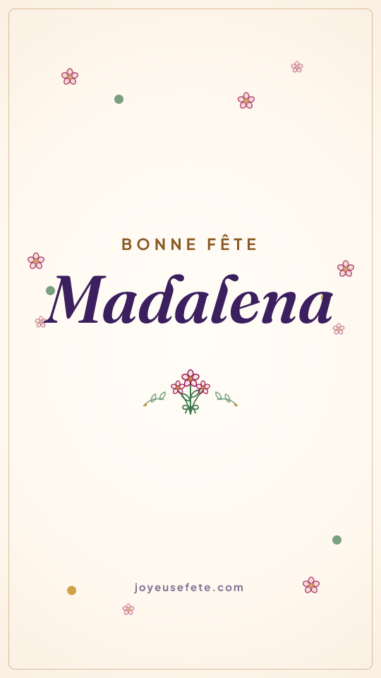 Image « Bonne fête Madalena » au format story