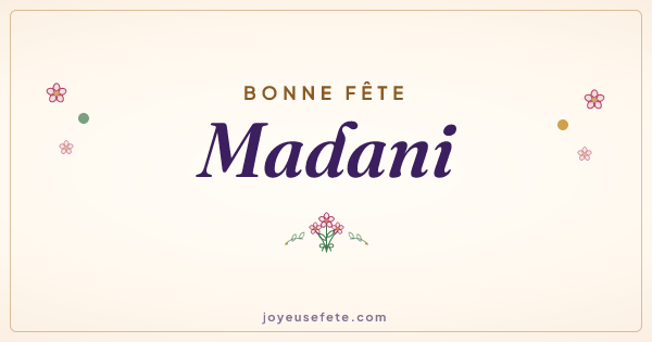 Image « Bonne fête Madani » au format large