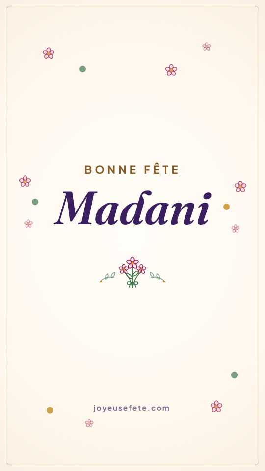 Image « Bonne fête Madani » au format story