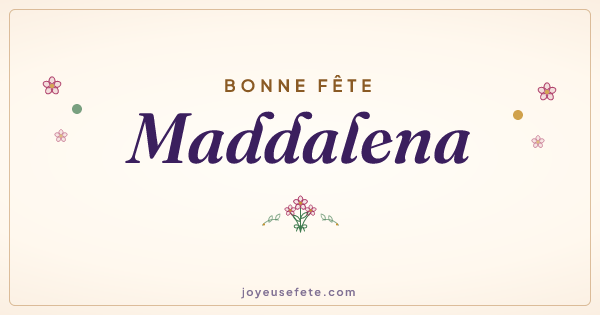 Image « Bonne fête Maddalena » au format large