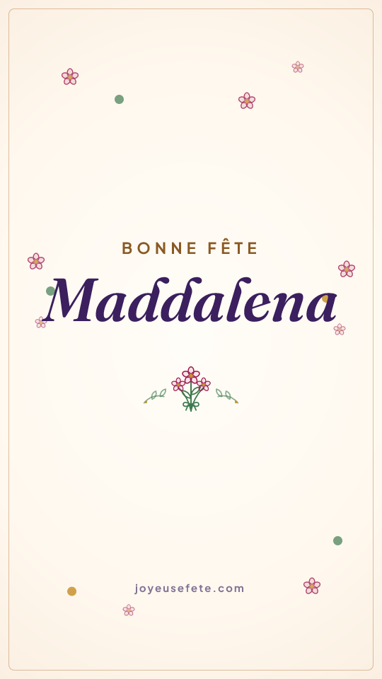 Image « Bonne fête Maddalena » au format story