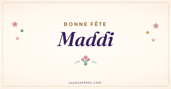 Image « Bonne fête Maddi » au format large