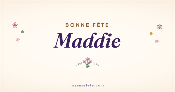 Image « Bonne fête Maddie » au format large