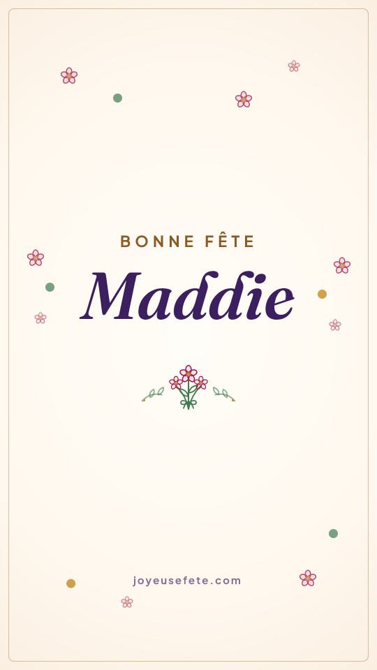 Image « Bonne fête Maddie » au format story