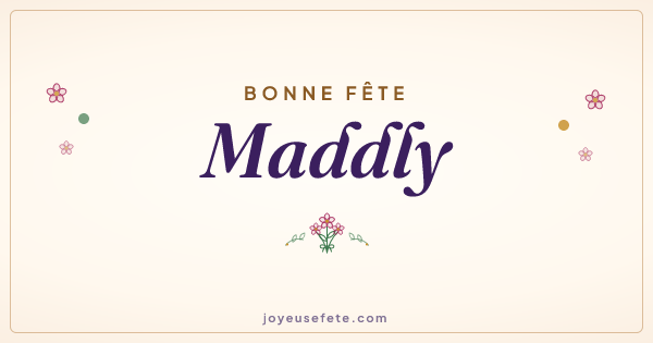 Image « Bonne fête Maddly » au format large