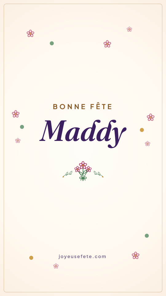 Image « Bonne fête Maddy » au format story