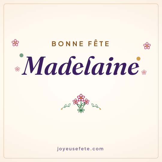 Image carrée « Bonne fête Madelaine » pour WhatsApp