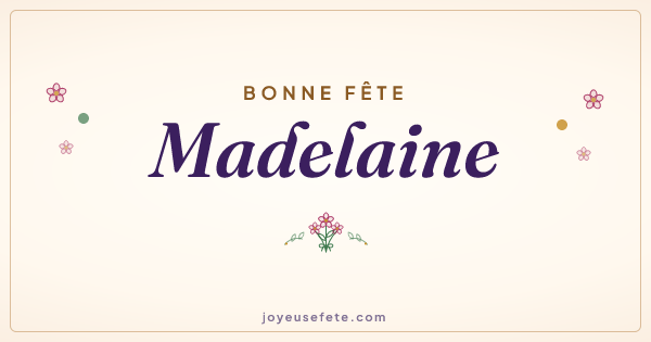 Image « Bonne fête Madelaine » au format large