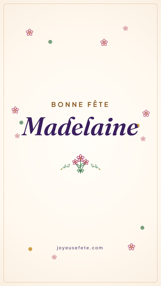 Image « Bonne fête Madelaine » au format story