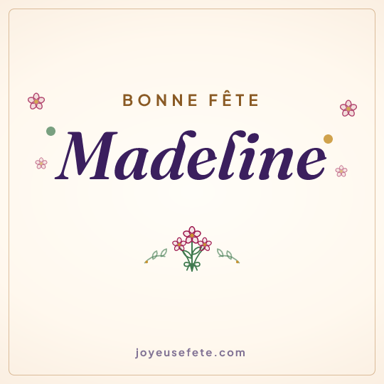 Image carrée « Bonne fête Madeline » pour WhatsApp