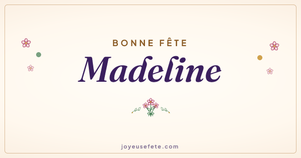 Image « Bonne fête Madeline » au format large