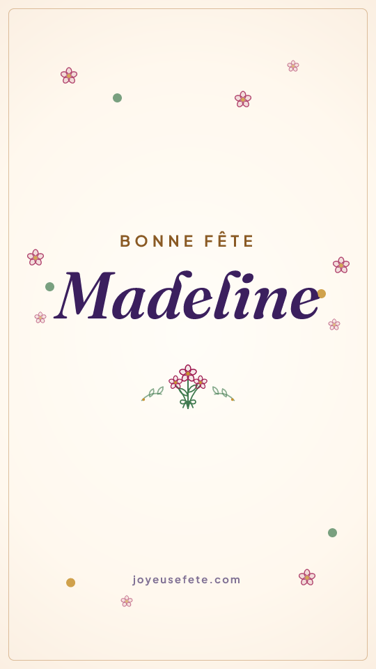 Image « Bonne fête Madeline » au format story