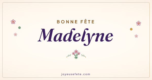 Image « Bonne fête Madelyne » au format large