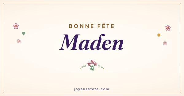 Image « Bonne fête Maden » au format large