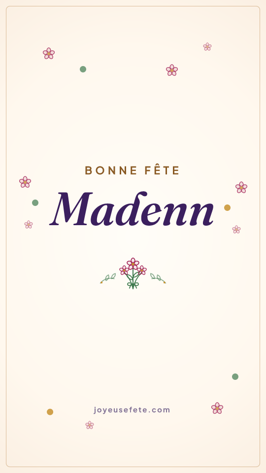 Image « Bonne fête Madenn » au format story