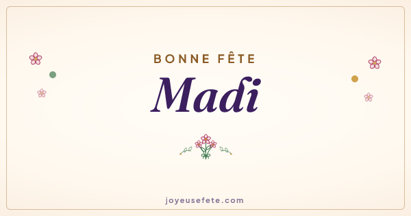Image « Bonne fête Madi » au format large