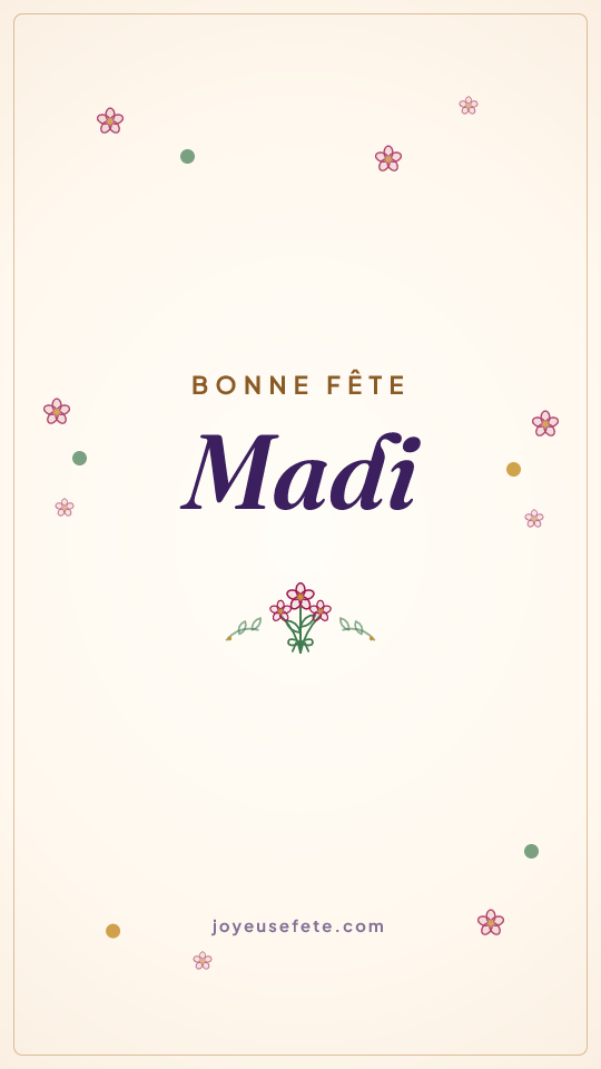 Image « Bonne fête Madi » au format story