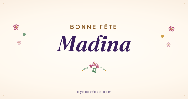 Image « Bonne fête Madina » au format large