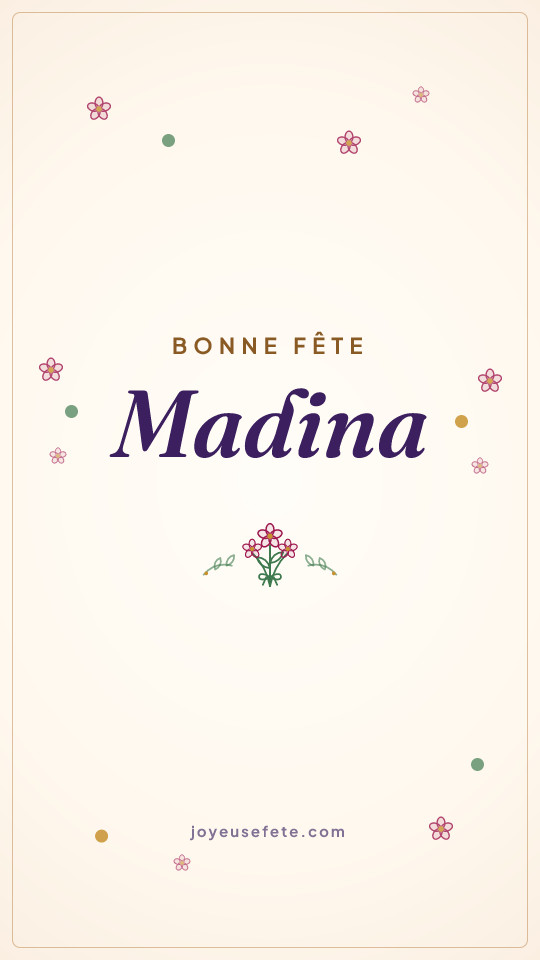 Image « Bonne fête Madina » au format story