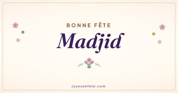 Image « Bonne fête Madjid » au format large